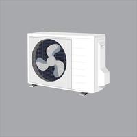 air conditioner, ventilation equipment isolated on white. vector illustration of air conditioner