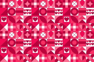 Geometric style valentines day background vector