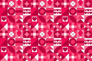 Geometric style valentines day background vector