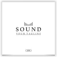 sound logo premium elegant template vector eps 10