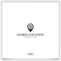 pin globo logo premium elegante plantilla vector eps 10