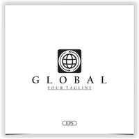 globo logo premium elegante plantilla vector eps 10