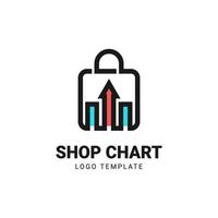 shopping chart logo vector
