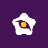 star eye egg logo vector