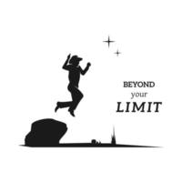 beyond the limit illustration vector