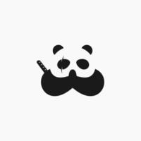 ninja panda logo vector