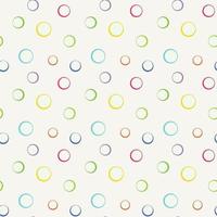 Vintage line art banner with pattern with colorful circles on white background for wallpaper design. Trendy vector illustration. Circle frame set. Retro design.