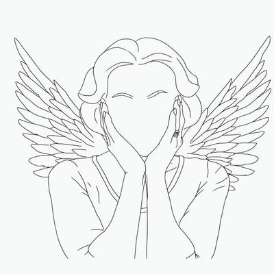 Free Images : wing, girl, woman, white, blue, angel, sketch, drawing, wings,  organ, fictional character 2675x3714 - - 714155 - Free stock photos - PxHere