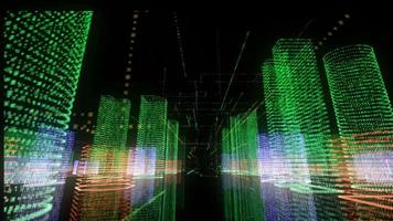 digitale Stadthintergrundanimation in 4k-Auflösung video