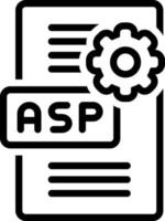 line icon for asp vector