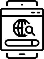 line icon for browsing vector