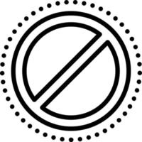 line icon for stopped vector