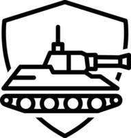 line icon for defence vector