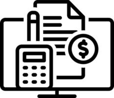 line icon for accounting vector