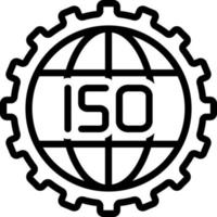 icono de línea para iso vector