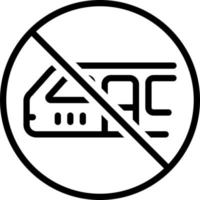 line icon for cancelled vector