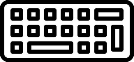 icono de línea para teclado vector