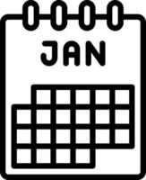 line icon for january vector