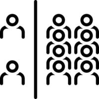 line icon for majority vector