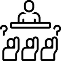 line icon for asks vector