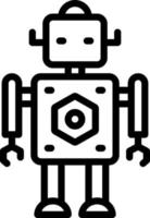 icono de línea para robot vector