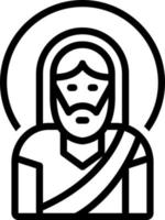 icono de línea para cristo vector