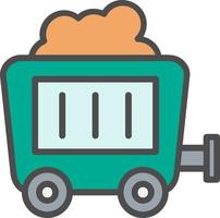 Mining Cart Vector Icon