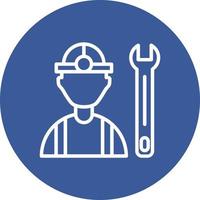 icono de vector de trabajador de construcción