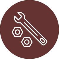 Wrench  And Bolt Vector Icon