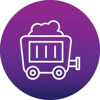 Mining Cart Vector Icon