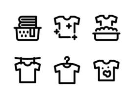 Simple Set of Laundry Vector Line Icons