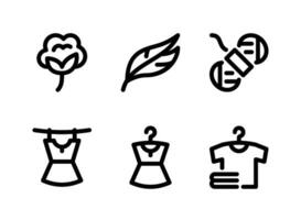 Simple Set of Laundry Vector Line Icons