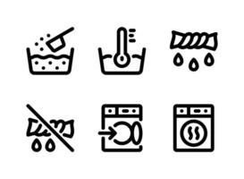 Simple Set of Laundry Vector Line Icons