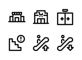 Simple Set of Supermarket Vector Line Icons