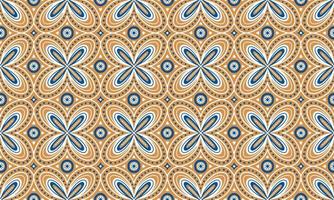 Ethnic Abstract Background cute blue yellow geometric tribal ikat folk Motif Arabic oriental native pattern traditional design,carpet,wallpaper,clothing,fabric,wrapping,print,batik,folk,knit,vector vector