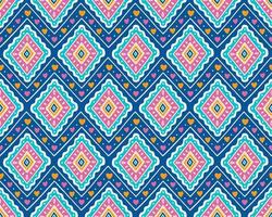 abstracto lindo color geométrico tribal étnico ikat folk motivo argyle oriental nativo patrón tradicional diseño fondo, alfombra, papel pintado, ropa, tela, envoltura, impresión, batik, folk, tejer, raya vector