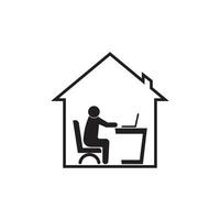 Work from home logo. vector