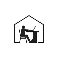 Work from home logo. vector