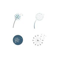 Dandelion flower logo vector