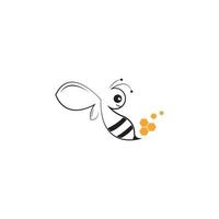 vector de plantilla de logotipo de abeja