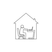 Work from home logo. vector