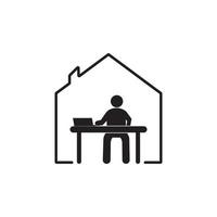 Work from home logo. vector