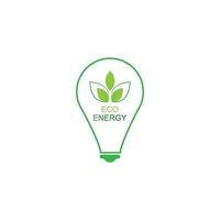 Eco energy logo template vector