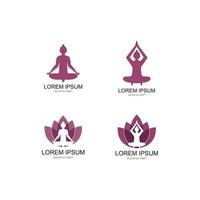 plantilla de logotipo de yoga de meditación vector