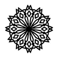 Mandala art design isolated on white background. Circular ornamental round design vector illustration.