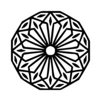 diseño de arte mandala aislado sobre fondo blanco. Ilustración de vector de diseño redondo ornamental circular.