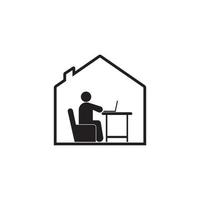 Work from home logo. vector