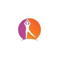 Meditation yoga logo template vector