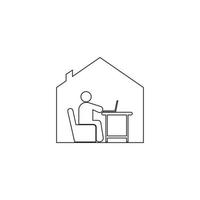 Work from home logo. vector