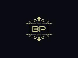 Letter Bp Logo Icon, Initial Bp Luxury Logo Letter Vector